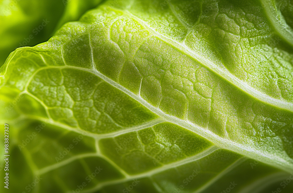 close up shot of the texture and pattern on one side of a lime green lettuce leaf close up shot of the texture and pattern on one side of a lime green lettuce leaf