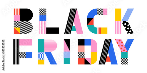 A Playful Geometric Typography Design_black friday