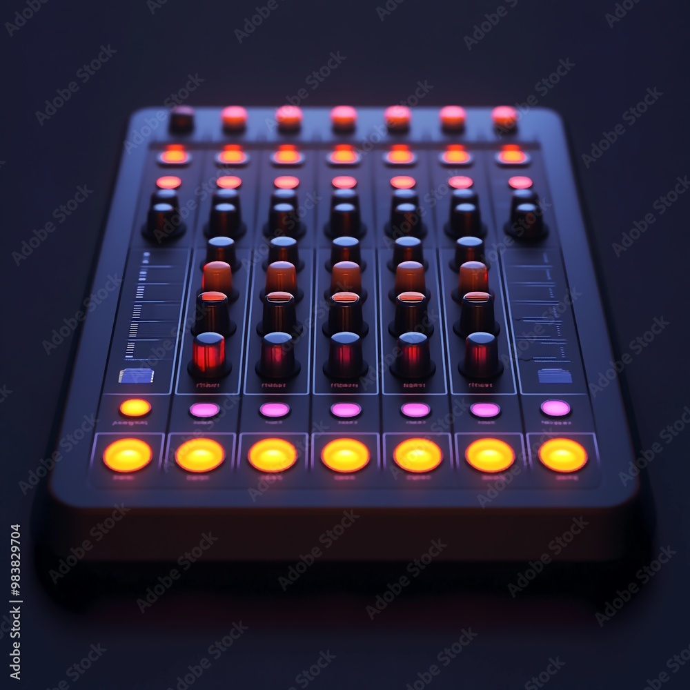 3D Mixer Icon: Audio Mixing for Perfect Sound Illustration Logo 3D Mixer Icon: Audio Mixing for Perfect Sound Illustration Logo