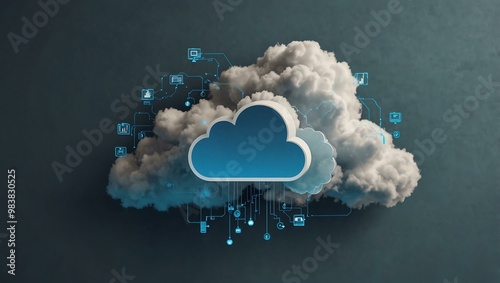 Cloud computing icon. photo