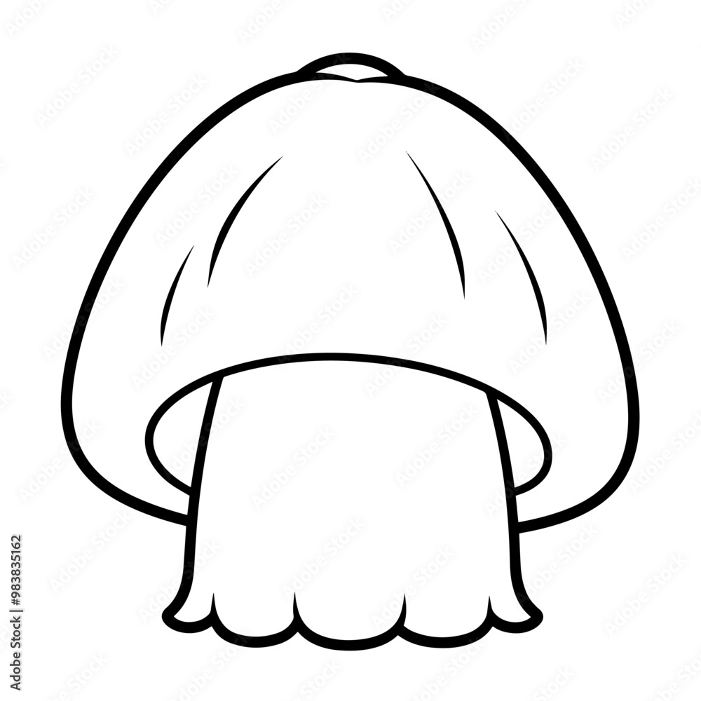 Adorable mushroom outline icon in vector format for nature designs. Adorable mushroom outline icon in vector format for nature designs.