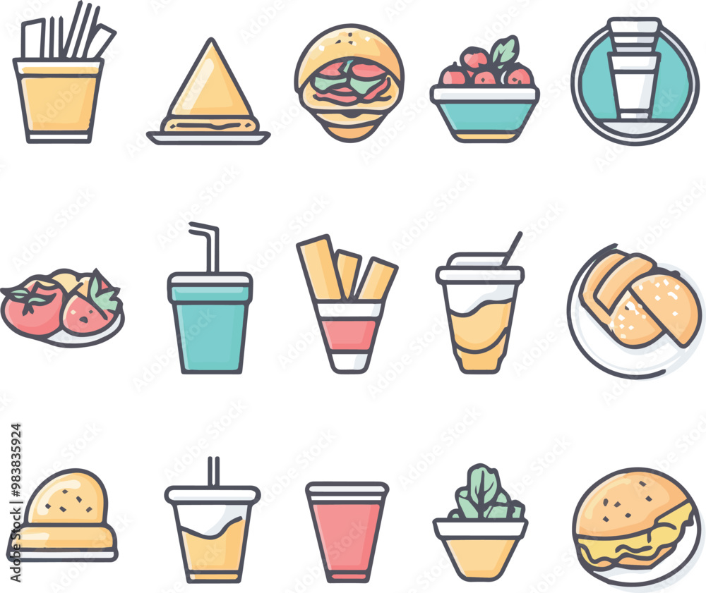 fast food icons fast food icons