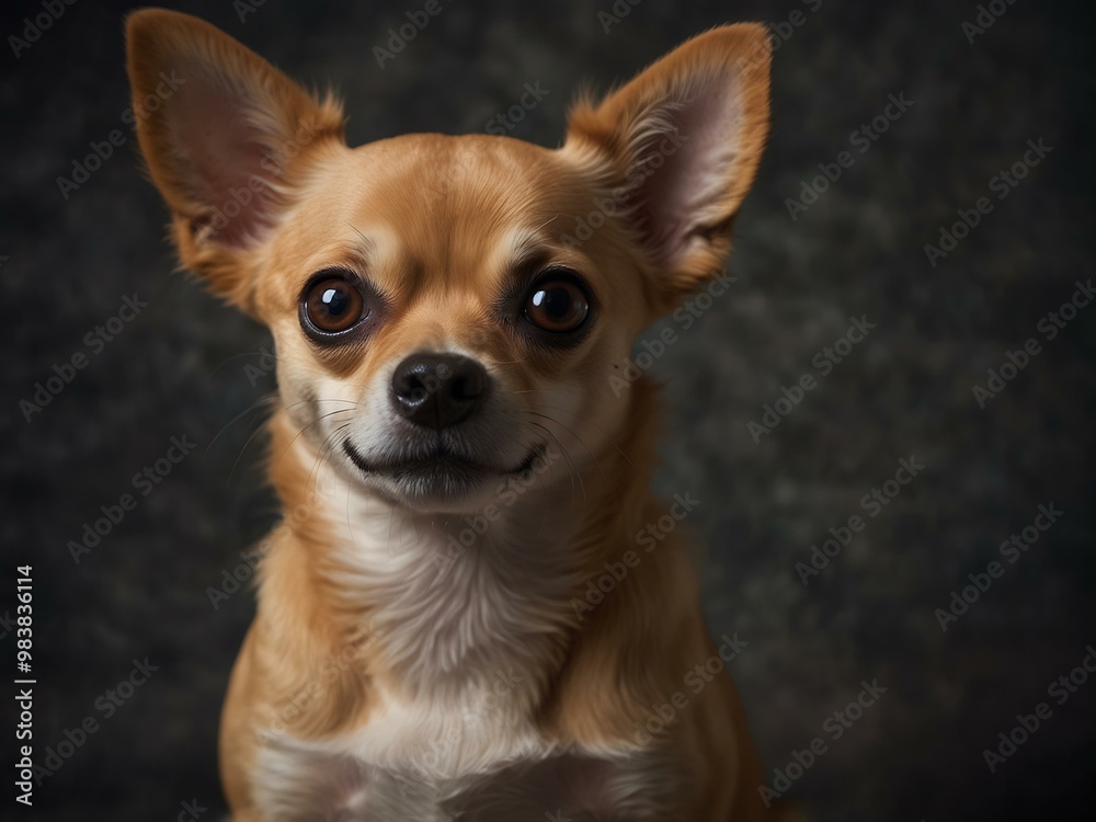Curious Chihuahua with alert ears in adorable pet photography. Curious Chihuahua with alert ears in adorable pet photography.