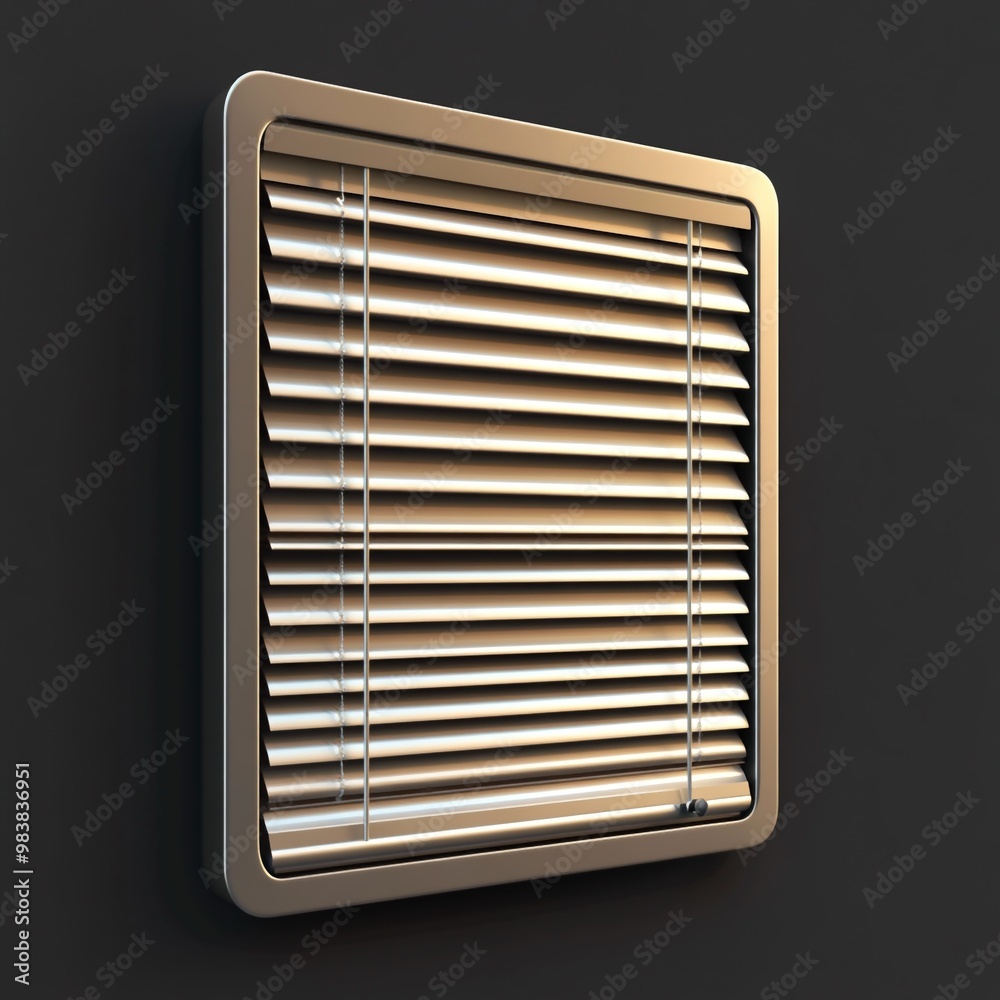3D Blinds Icon: Adjustable Window Coverings Illustration Logo 3D Blinds Icon: Adjustable Window Coverings Illustration Logo