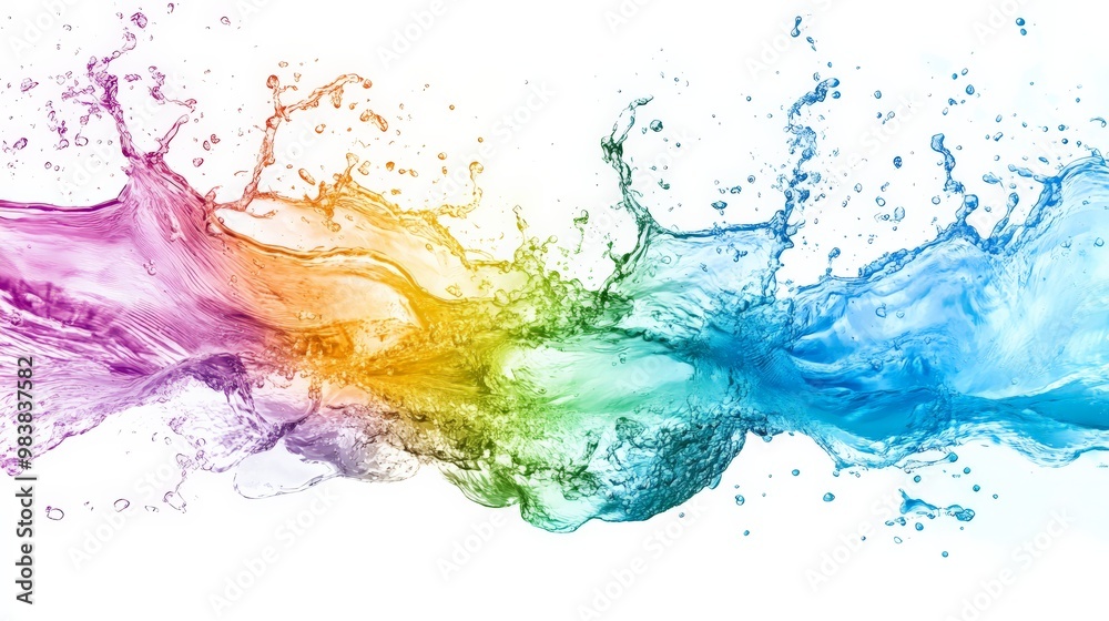 Vibrant Splash of Colorful Water Explosion Vibrant Splash of Colorful Water Explosion