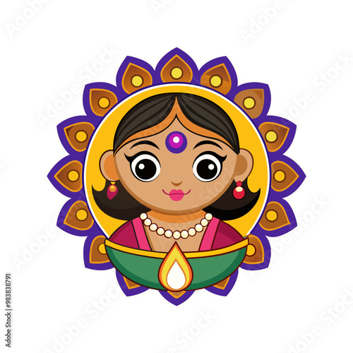 Free vector happy diwali festival card design