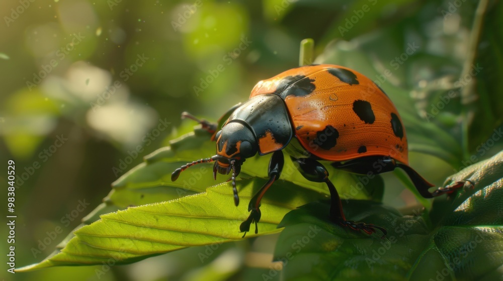 ladybird on a leaf ladybird on a leaf