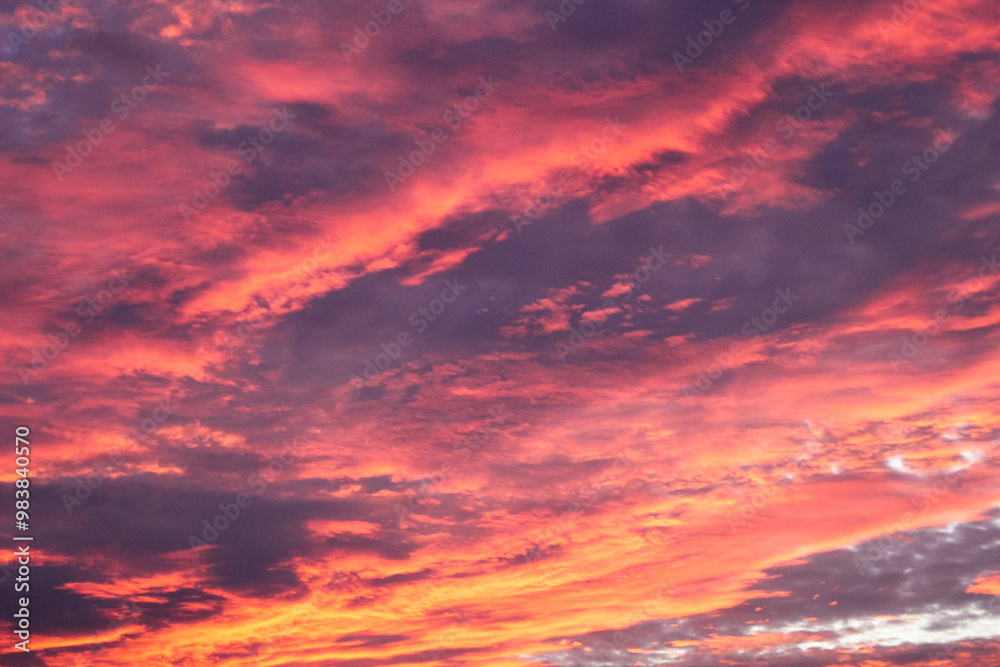 Fototapeta premium sky and cloud scape of sunset colourful