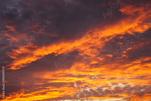 sky and cloud scape of sunset colourful 