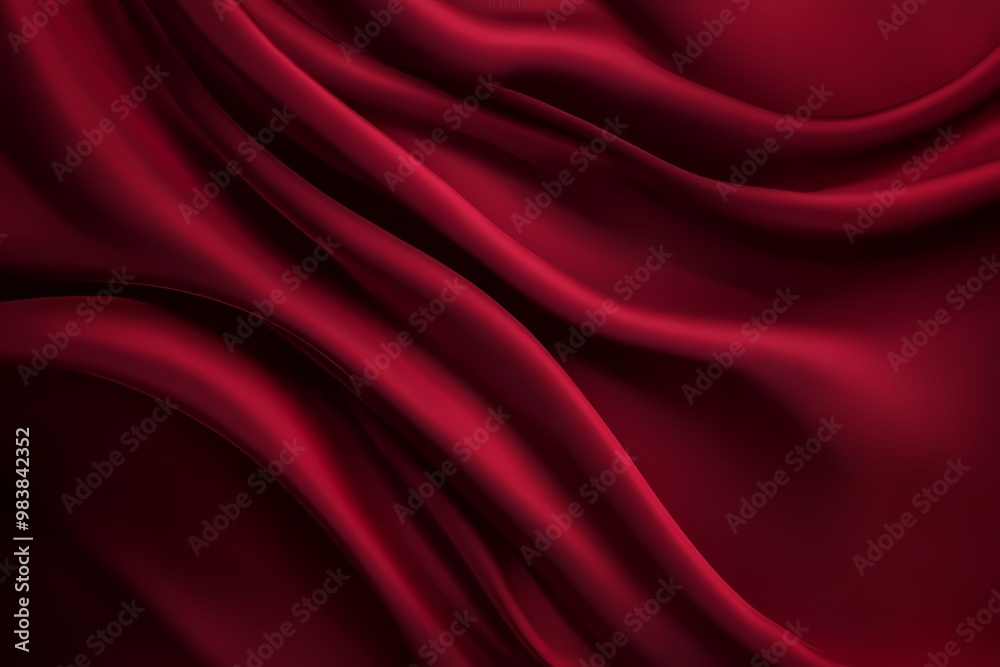 Elegant Flowing Red Satin Fabric Background Elegant Flowing Red Satin Fabric Background