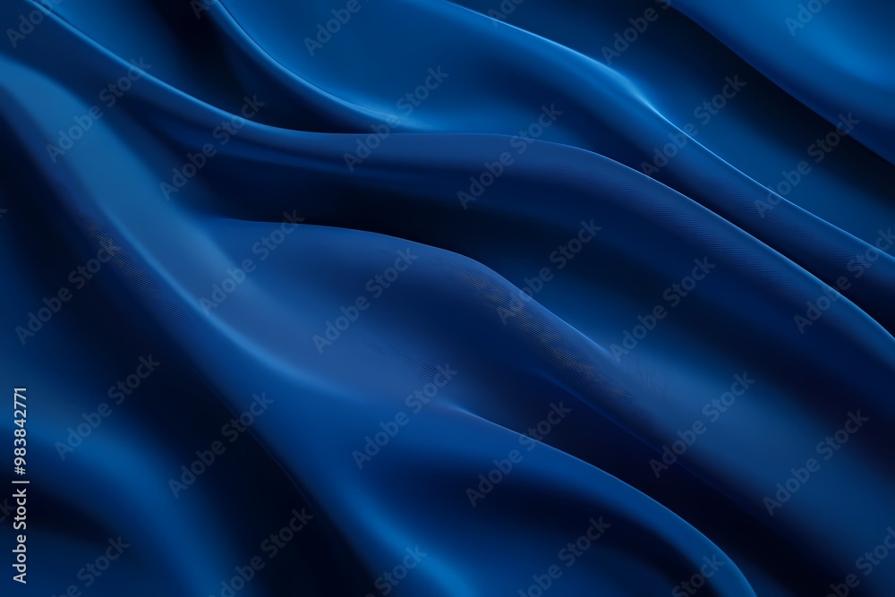 Elegant Waves of Deep Blue Fabric Texture Elegant Waves of Deep Blue Fabric Texture
