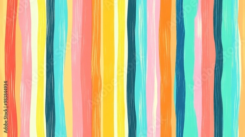 Striped background with a seamless texture Multicolored abstract geometric pattern Bright colors suitable for prints on textiles t shirts and various polygraphy products Doodle design using eco fri