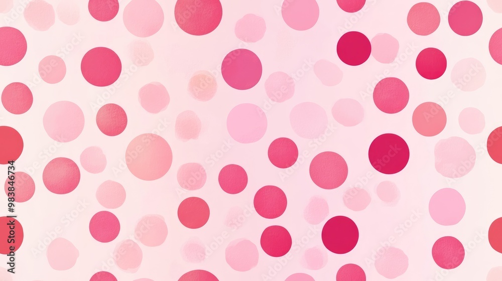 Seamless polka dot pattern in shades of pink raster version Seamless polka dot pattern in shades of pink raster version