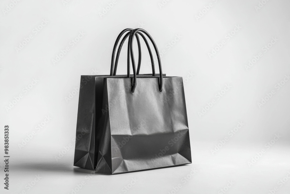 Simple Shopping Bag Mockup Isolated created with Generative AI Simple Shopping Bag Mockup Isolated created with Generative AI