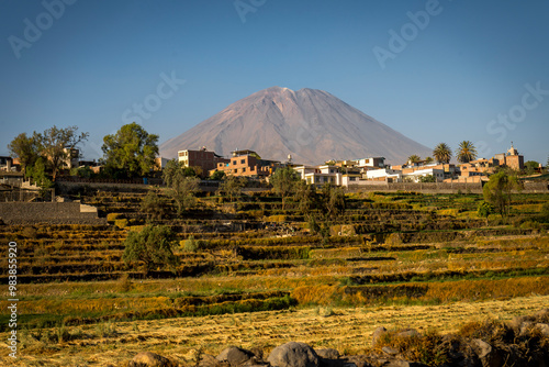 Volcan Misti en campiña de Arequipa photo