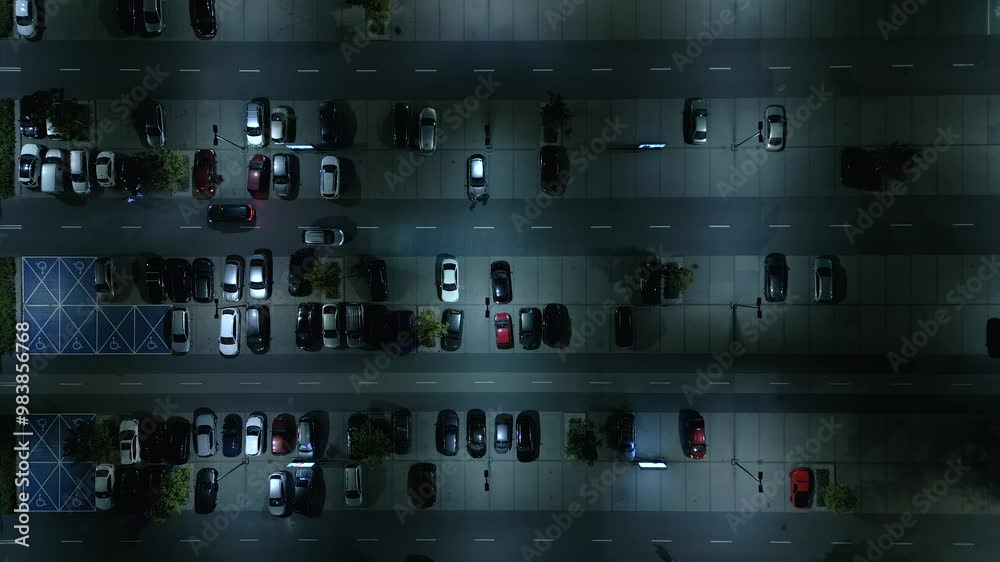 Shopping facility motorcar parking, retail mall commerce centre, aerial Shopping facility motorcar parking, retail mall commerce centre, aerial