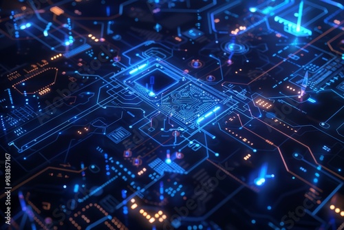 Abstract Representation of a Circuit Board