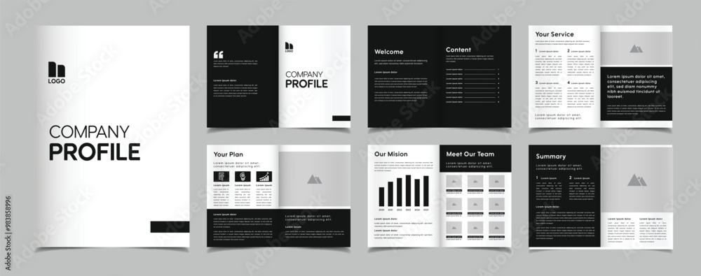 Modern company profile template design