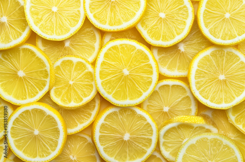 lemon slices on white background