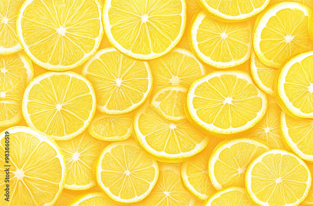 lemon slices on white background lemon slices on white background