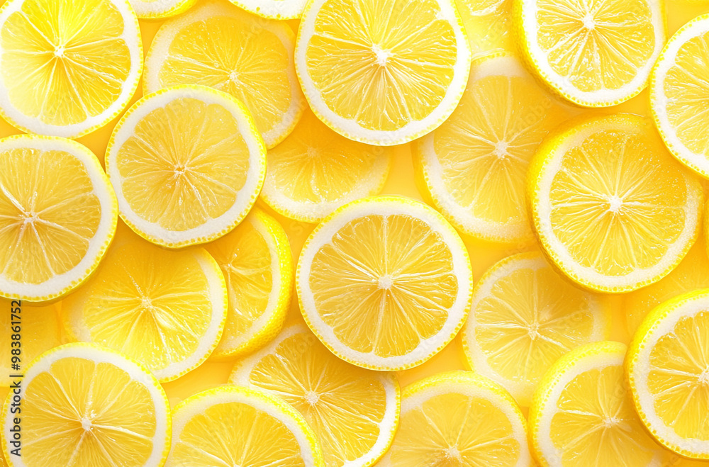 lemon slices on white background lemon slices on white background