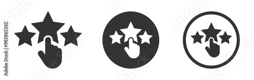 Customer review vector illustration designs. Feedback vector icon set