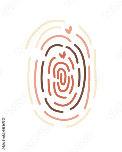 Fingerprints elements decoration stickers stamp illustration painting drawing pictures