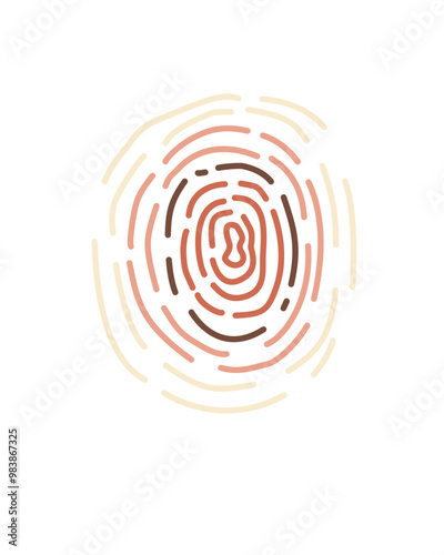 Fingerprints elements decoration stickers stamp illustration painting drawing pictures