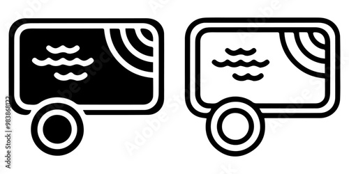 Swimming Pool Set illustration icon. EPS 10.