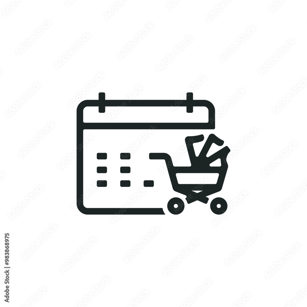 Maternity leave schedule icon isolated on white background Maternity leave schedule icon isolated on white background