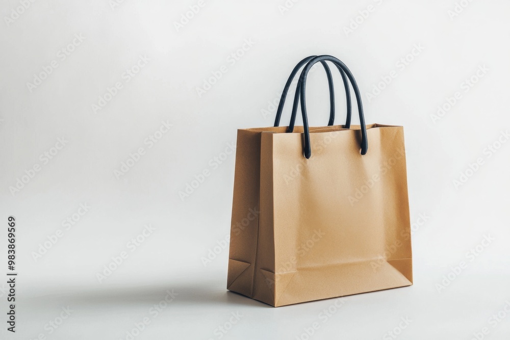 Simple Shopping Bag Mockup Isolated created with Generative AI