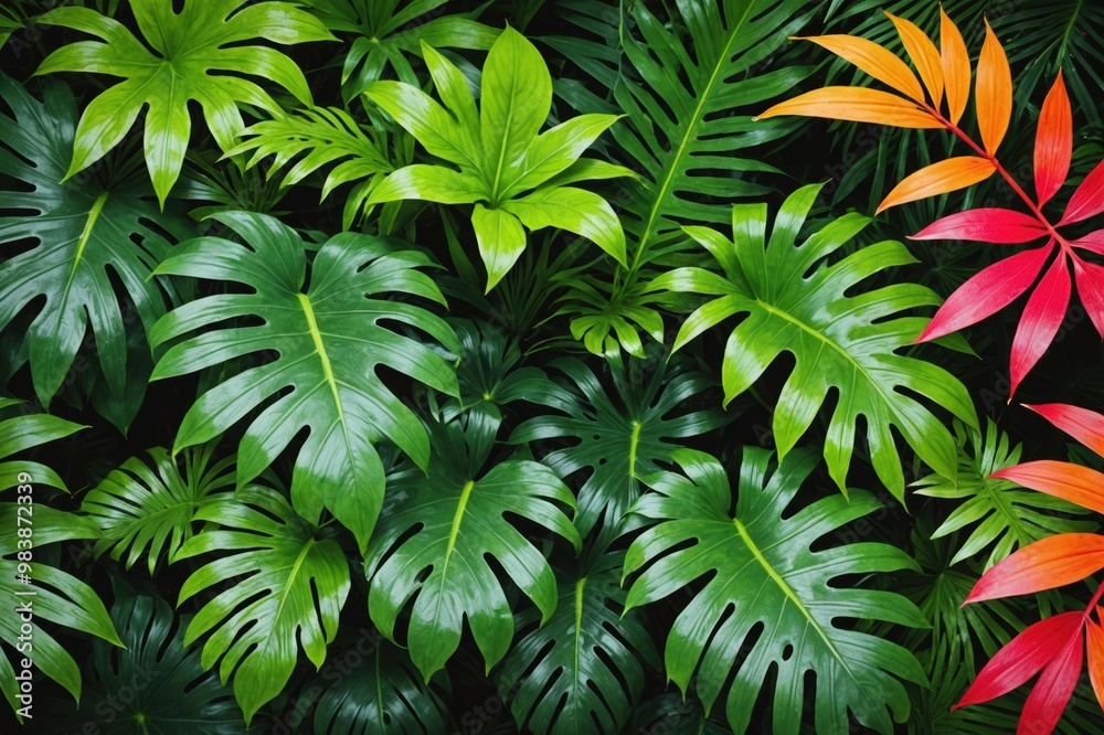 tropical leaves background tropical leaves background