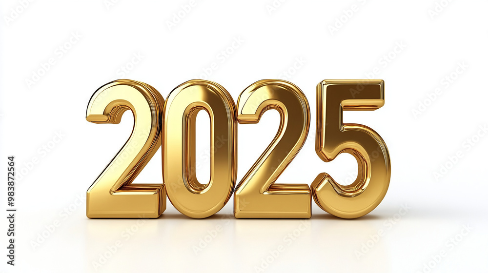 New Year's Eve celebration 3D 2025 number background New Year's Eve celebration 3D 2025 number background