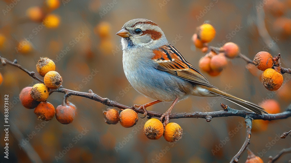 Vibrant White-Throated Sparrow Displaying Distinctive Markings on a Branch in Close-up Portrait Vibrant White-Throated Sparrow Displaying Distinctive Markings on a Branch in Close-up Portrait