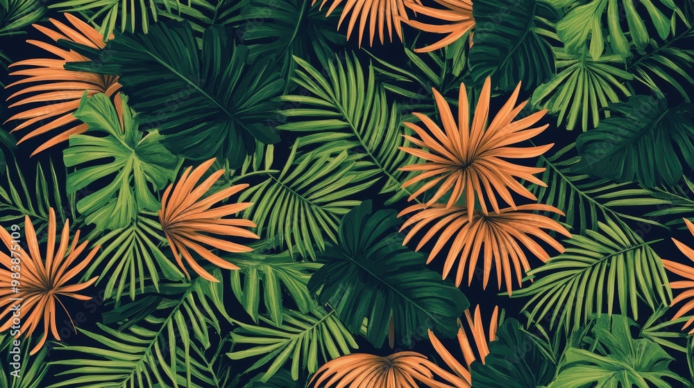 Tropical exotic seamless pattern background Tropical exotic seamless pattern background