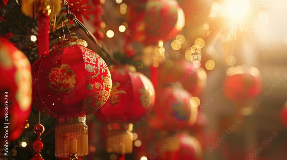 Festive Chinese New Year decorations. Festive Chinese New Year decorations.