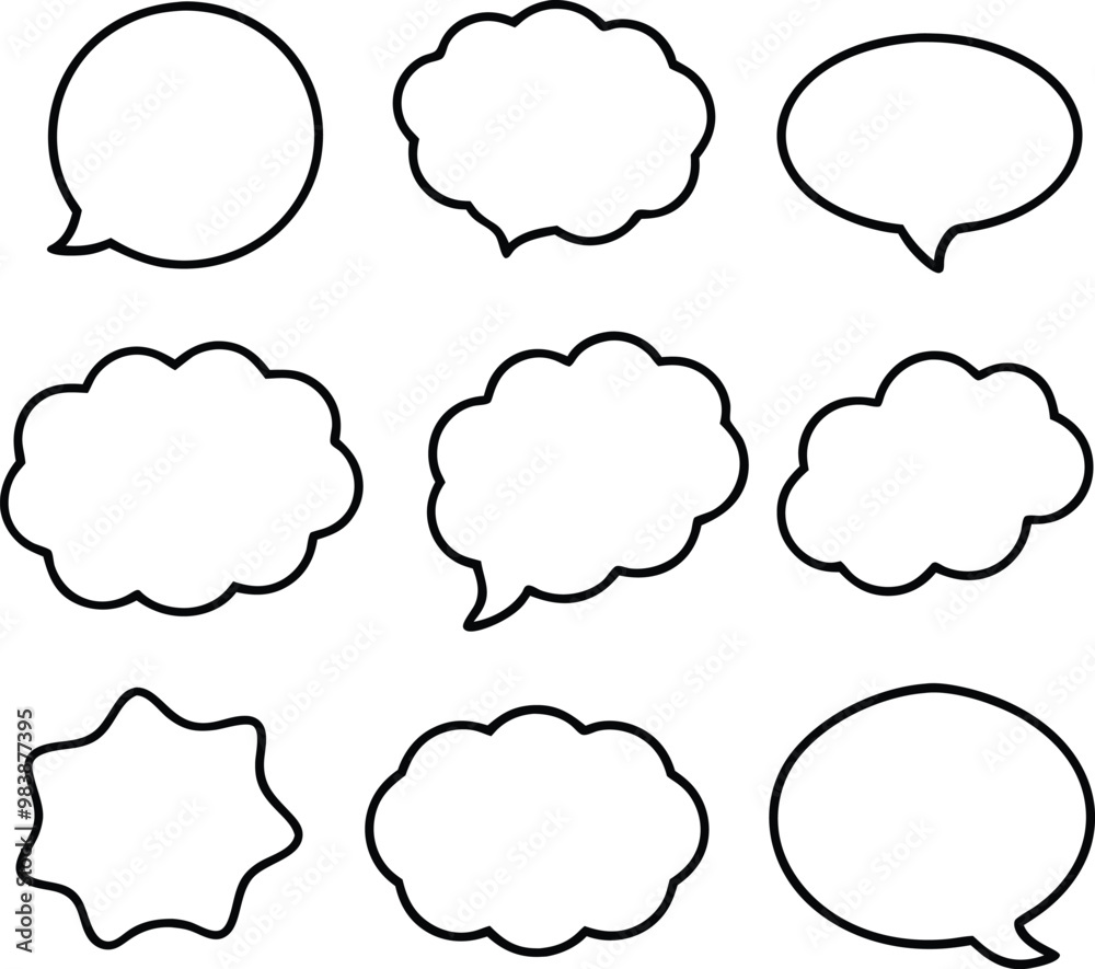 Blank empty speech bubbles vector illustration Blank empty speech bubbles vector illustration