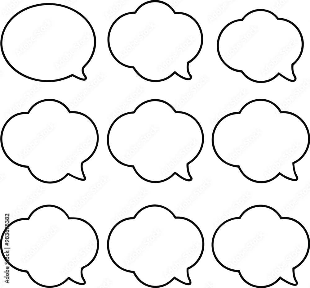Blank empty speech bubbles vector illustration Blank empty speech bubbles vector illustration