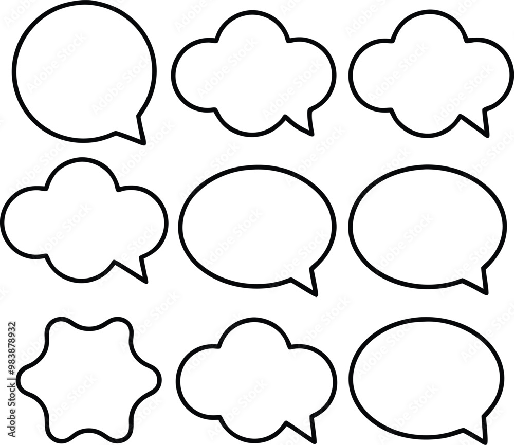 Blank empty speech bubbles vector illustration Blank empty speech bubbles vector illustration