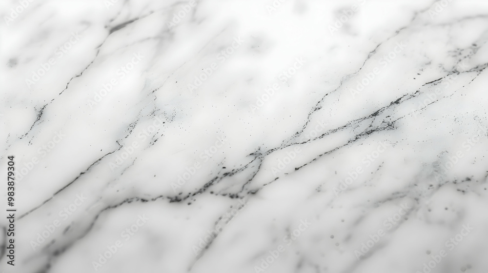 Close-up Photograph of White Marble Surface with Black Veins and Speckles, Abstract Texture Background Close-up Photograph of White Marble Surface with Black Veins and Speckles, Abstract Texture Background