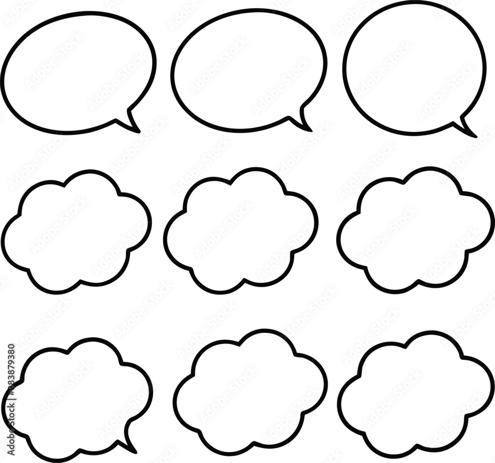 Blank empty speech bubbles vector illustration Blank empty speech bubbles vector illustration