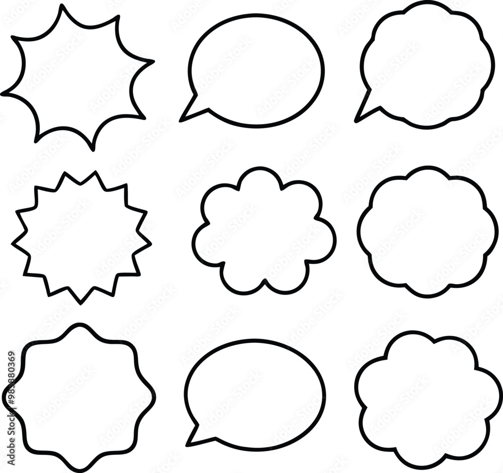 Blank empty speech bubbles vector illustration Blank empty speech bubbles vector illustration