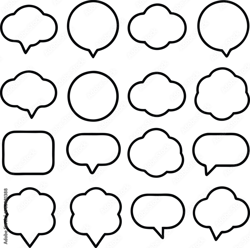 Blank empty speech bubbles vector illustration Blank empty speech bubbles vector illustration