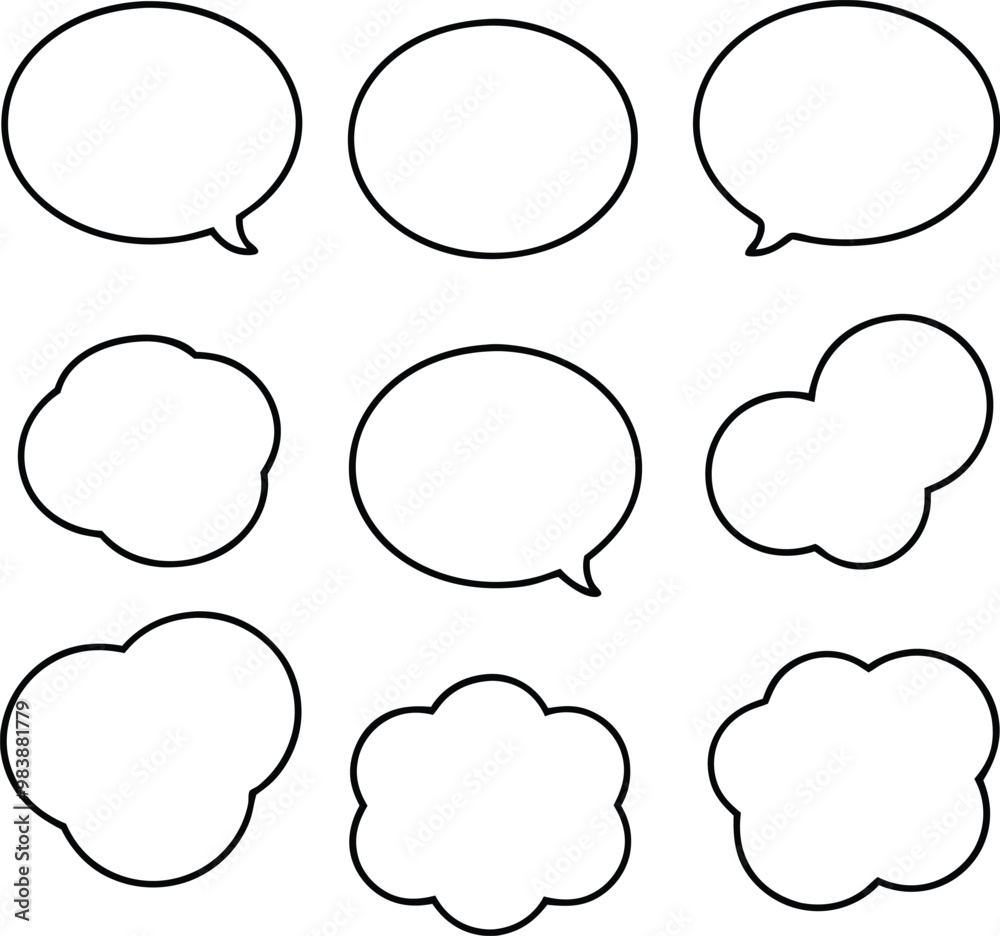 Blank empty speech bubbles vector illustration Blank empty speech bubbles vector illustration