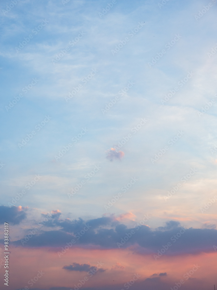 custom made wallpaper toronto digitalTranquil Sky with Soft Clouds at Dusk