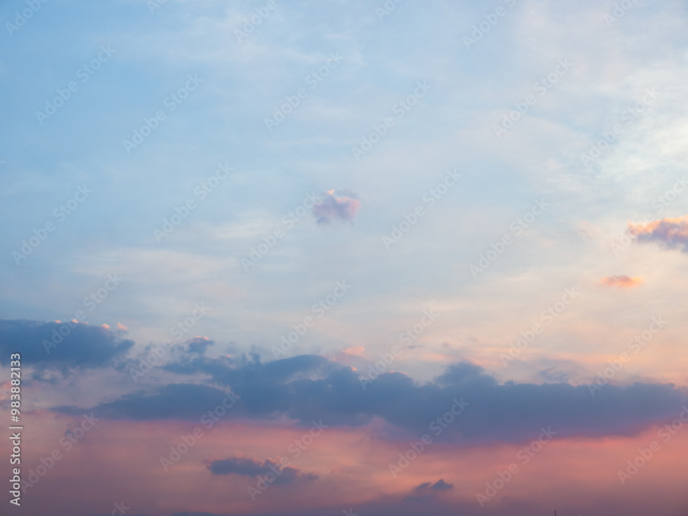 custom made wallpaper toronto digitalSoft Pastel Clouds in Serene Evening Sky