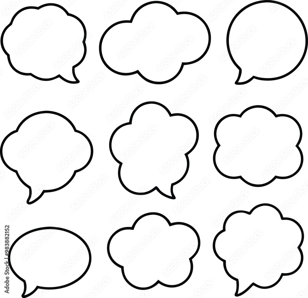 Blank empty speech bubbles vector illustration Blank empty speech bubbles vector illustration