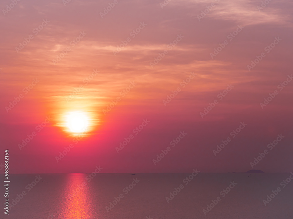 Serene Sunset Over Calm Ocean Waters Serene Sunset Over Calm Ocean Waters