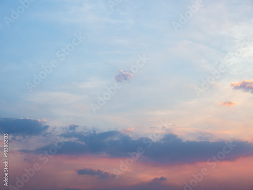 Wallpaper Mural Soft Pastel Clouds in Serene Evening Sky Torontodigital.ca
