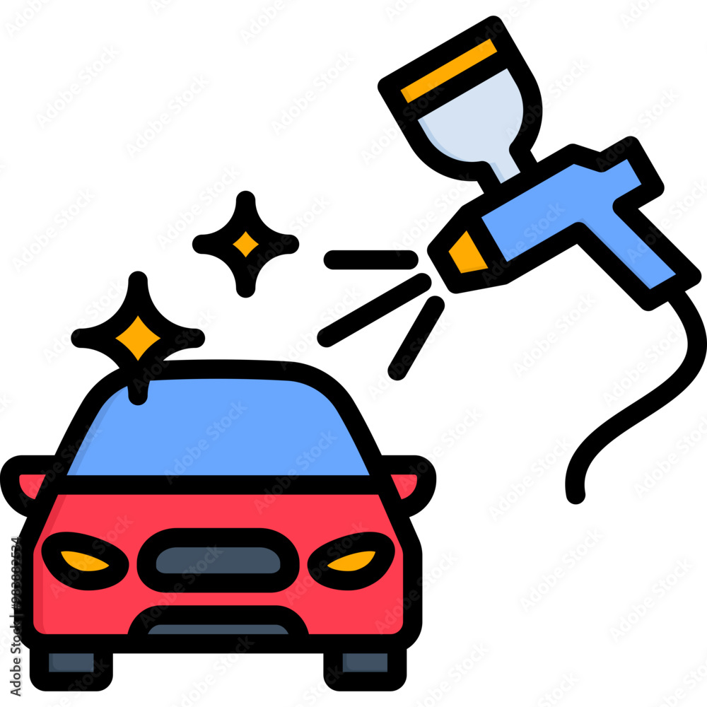 Car Painting Icon Car Painting Icon